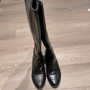 Zara Faux Leather Knee-High Boots (petite)